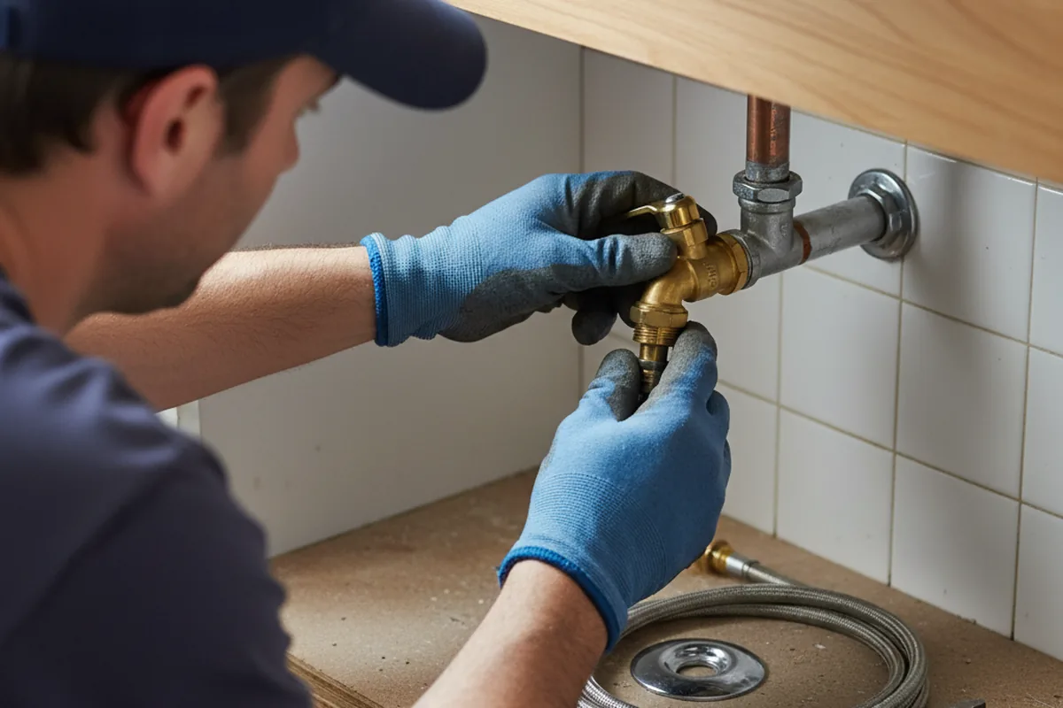 Shutoff valve and fitting work during Repiping in Burbank